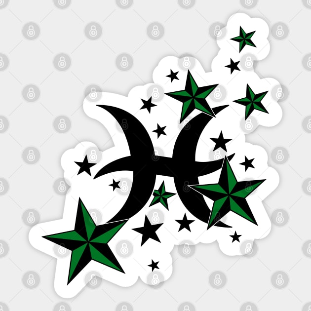 Pisces Star Sticker by OrneryDevilDesign